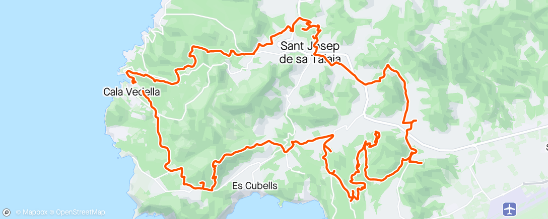 Map of the activity, recorrido Sant Josep de sa Talaia