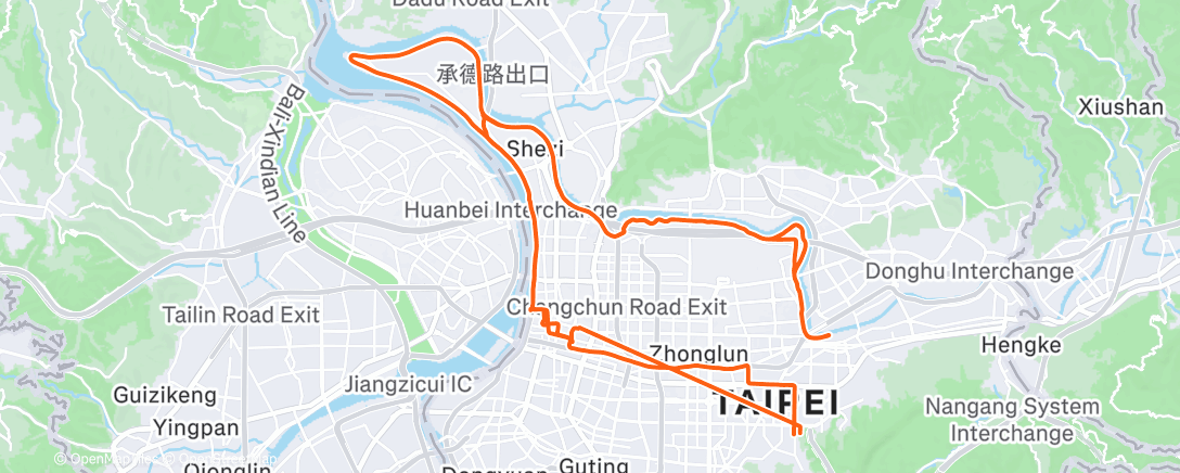 Map of the activity, Morning Ride