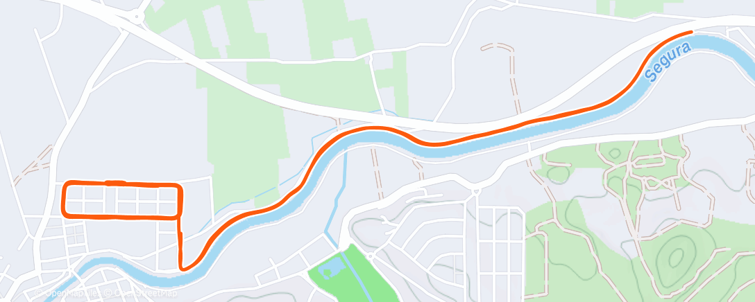 Map of the activity, 8x1k long way to go
