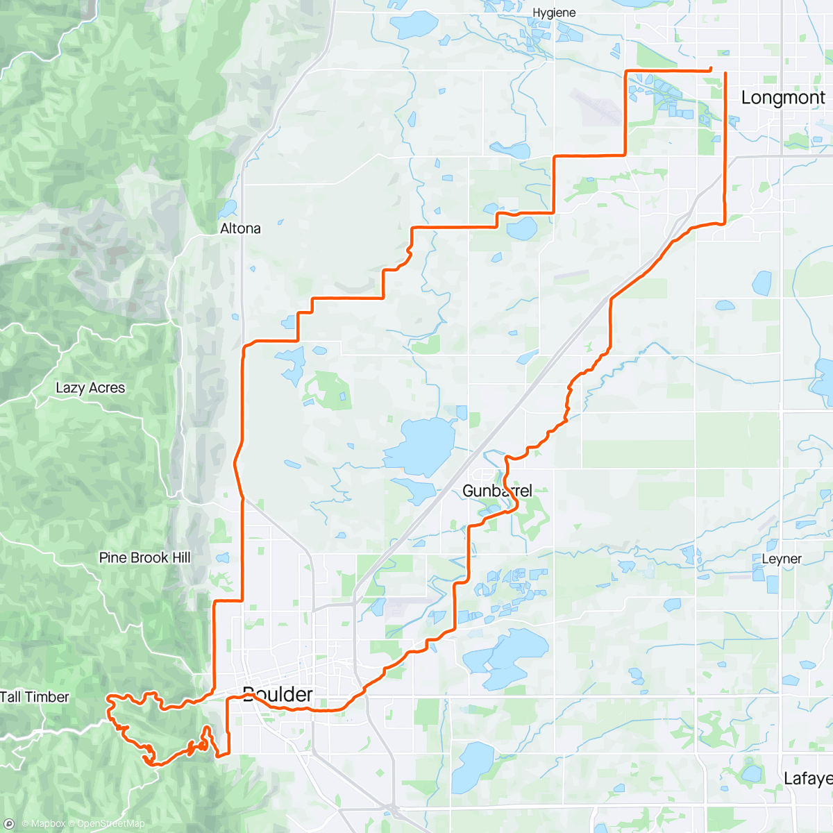 Map of the activity, Chapman Boulder Creek