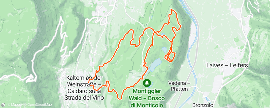 Map of the activity, Lago monticolo
