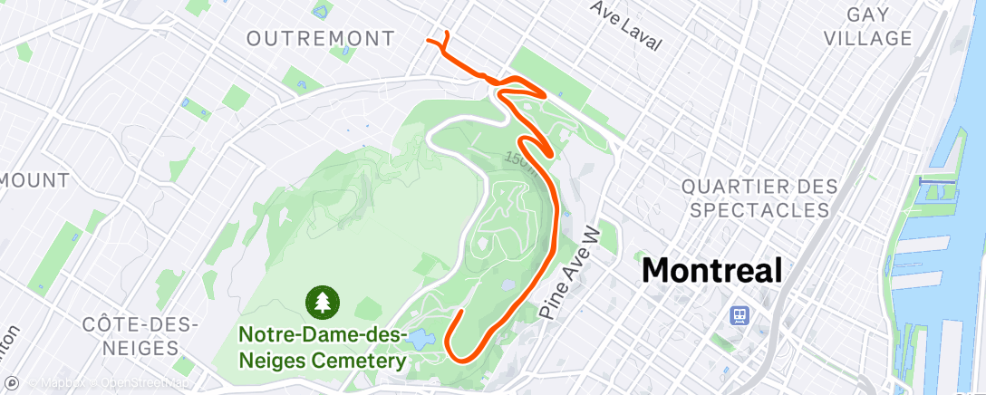 Map of the activity, Morning Run