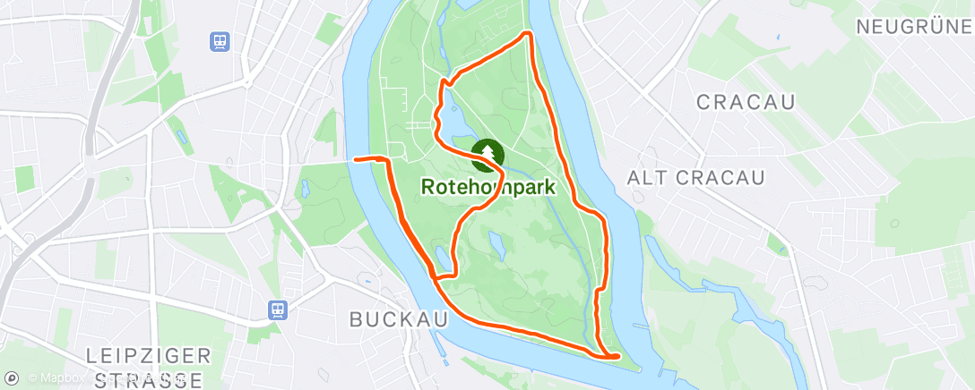 Map of the activity, Lauf am Nachmittag