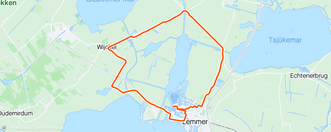 Map of the activity, Winderige rit met Ferry