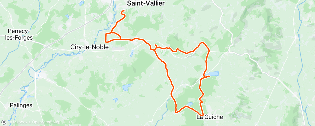 Map of the activity, Sortie vélo dans l'après-midi