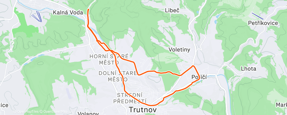 Map of the activity, Klasický Trutnovský okruh ⬇️140 bpm