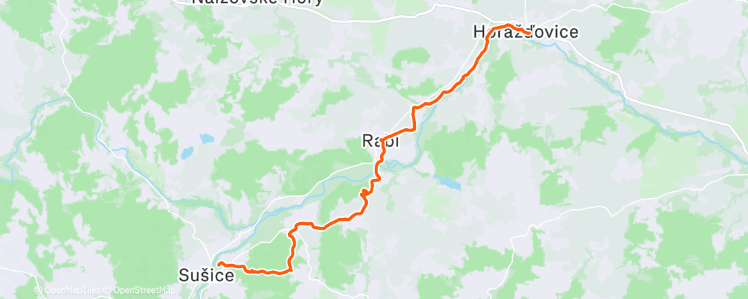 Map of the activity, Morning Hike