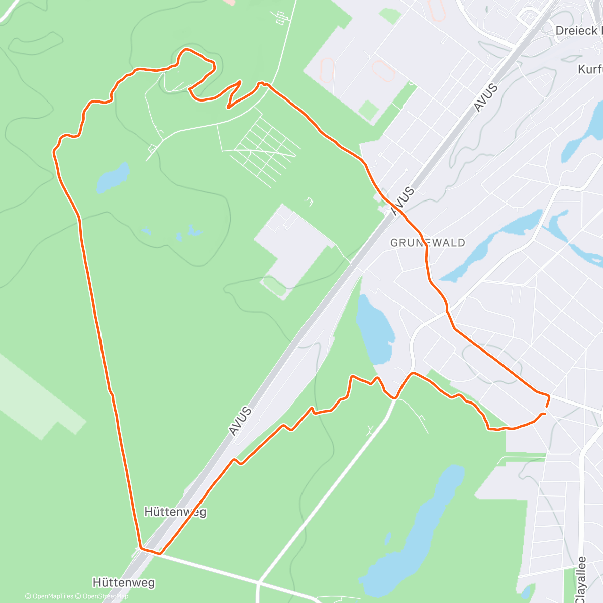 Map of the activity, Teufelsberg am Heiligen Abend