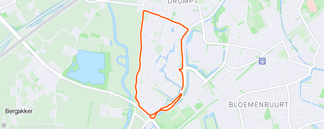 Map of the activity, Lunch Run recovery