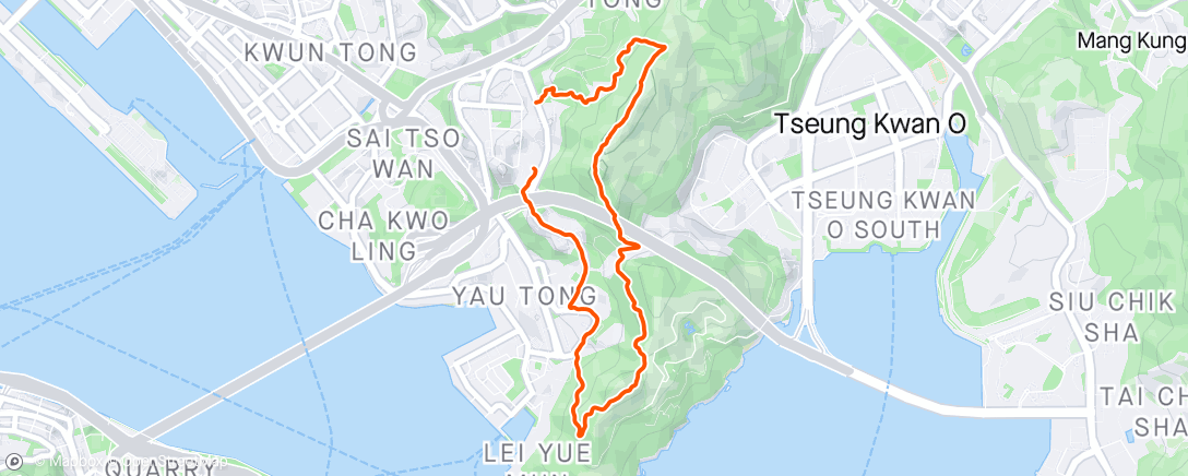 Map of the activity, Slow run (W3)