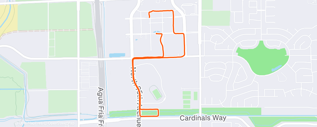 Map of the activity, Surprise 5k