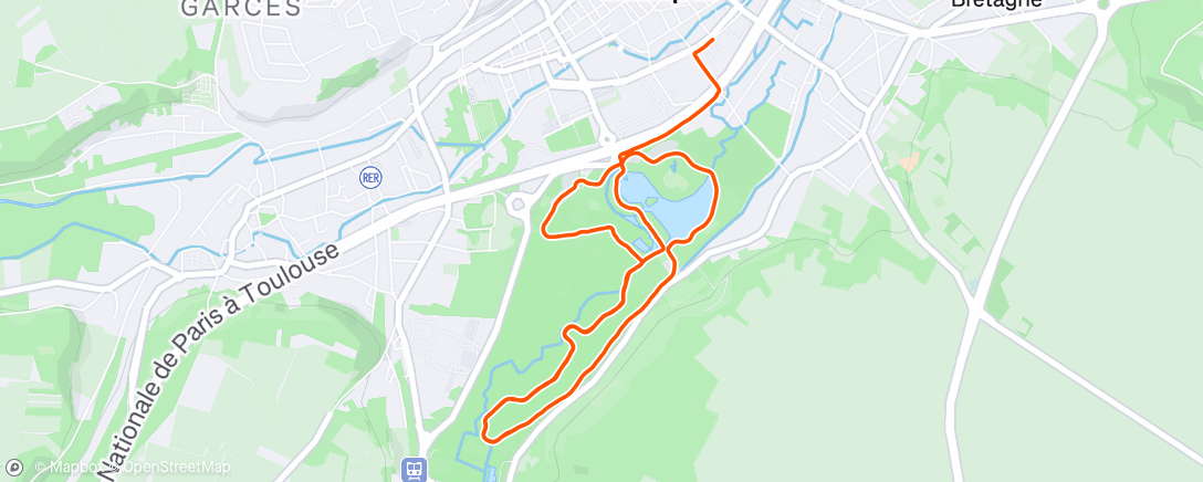 Map of the activity, Afternoon Walk