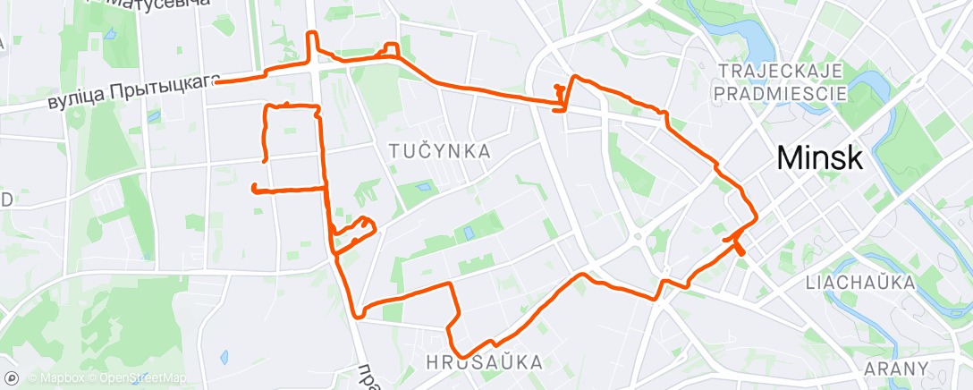 Kaart van de activiteit “Вечерний велозаезд”