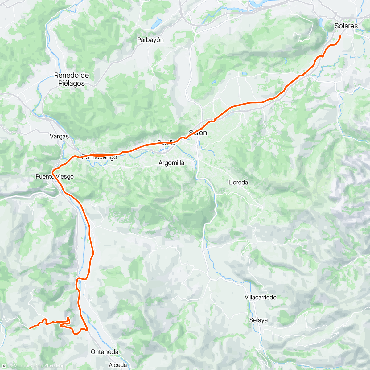 Map of the activity, Portillon ida y vuelta