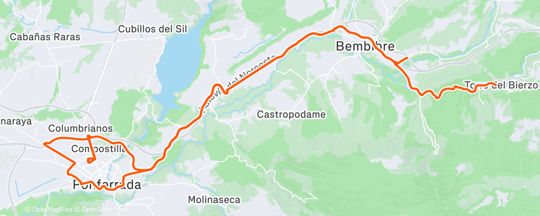 Map of the activity, Volta de bicicleta à hora do almoço