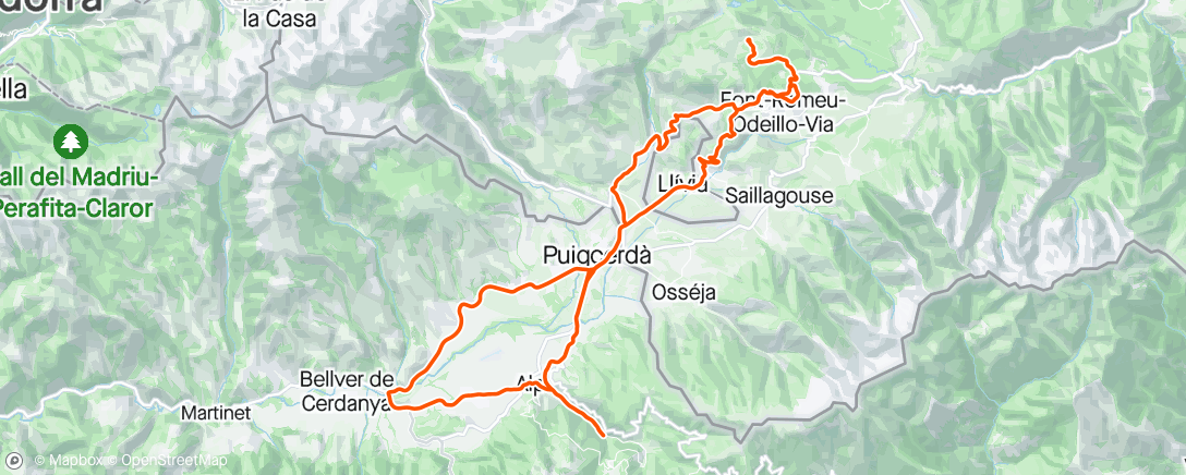 Map of the activity, Usual loop