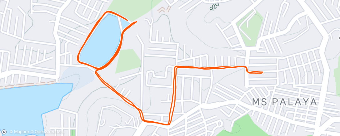 Map of the activity, Afternoon Run