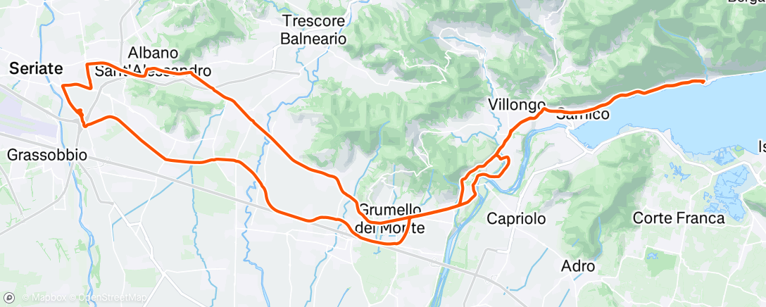 Map of the activity, Горный велозаезд (после обеда)