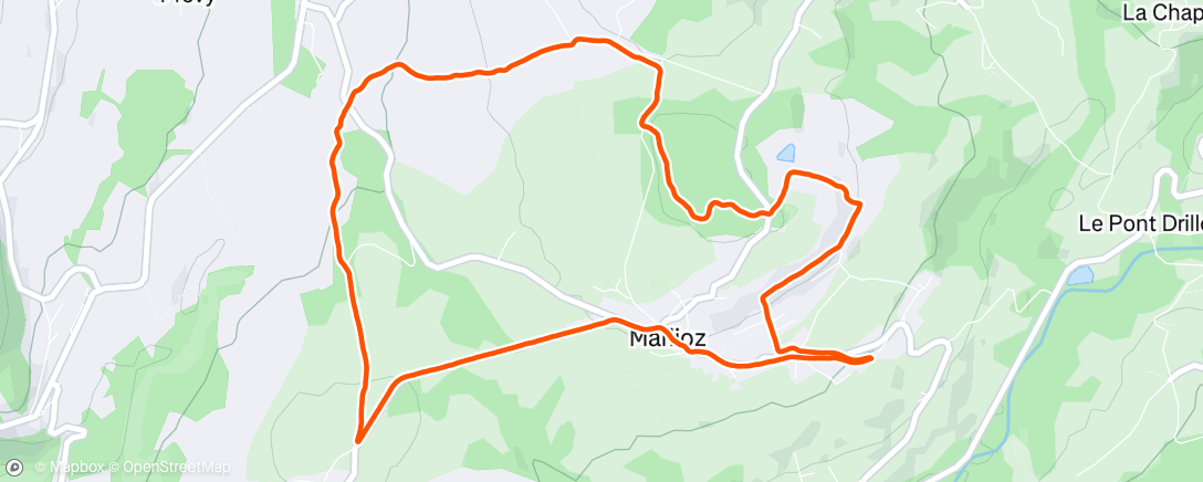 Map of the activity, Trail en soirée