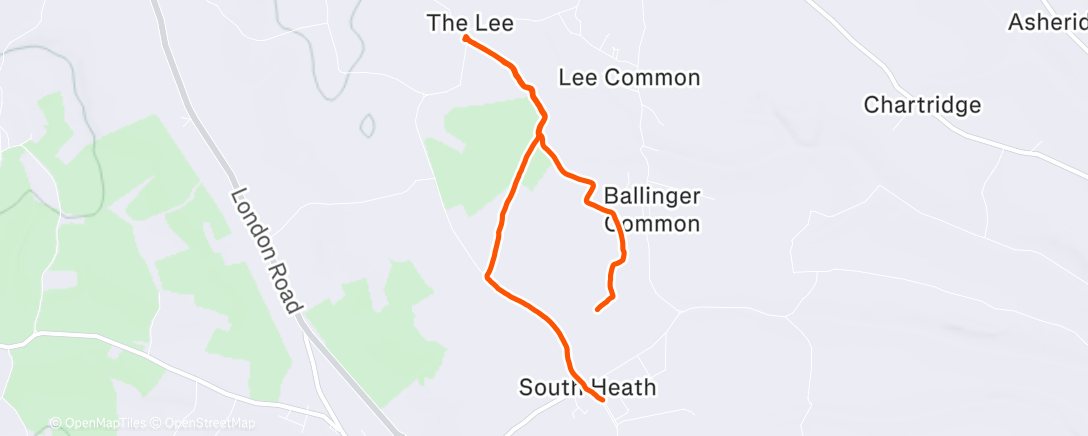 Map of the activity, Afternoon Walk