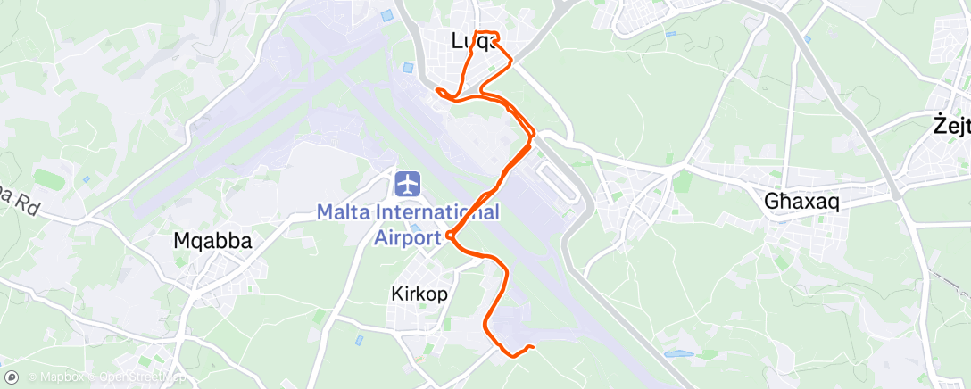 Map of the activity, Afternoon run.