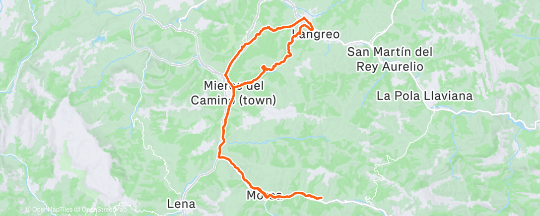 Карта физической активности (Bicicleta a la hora del almuerzo)