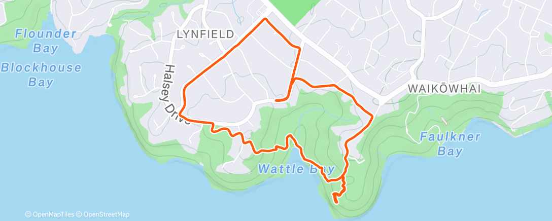 Map of the activity, Afternoon Run