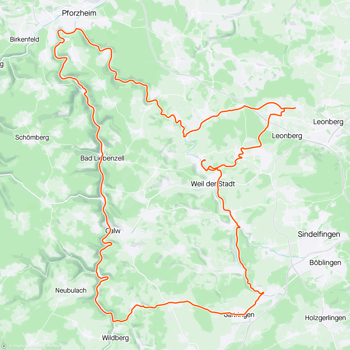 Map of the activity, Rennradelei