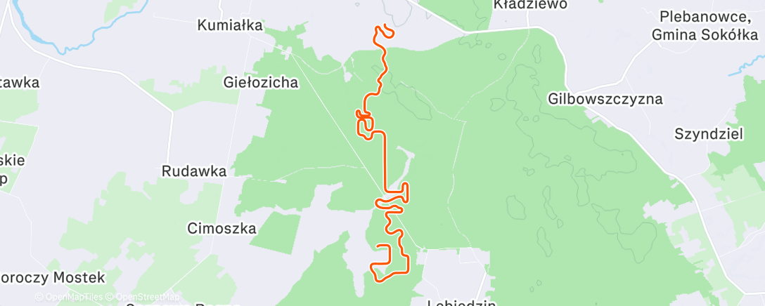 Map of the activity, MyWhoosh - sa