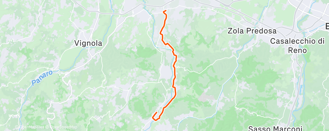 Map of the activity, Pedalata dell'ora di pranzo