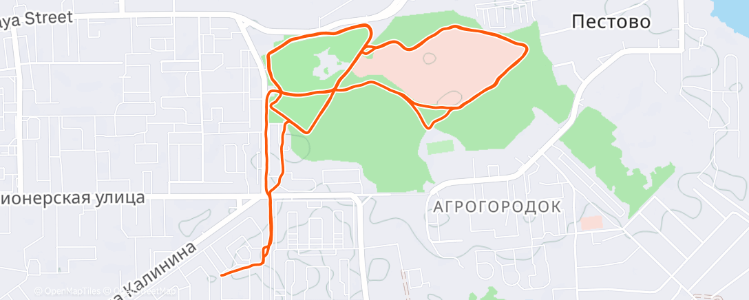 Map of the activity, Morning Run