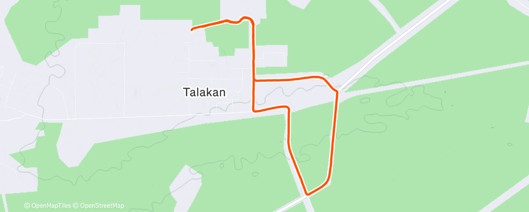 Map of the activity, Вечерний забег