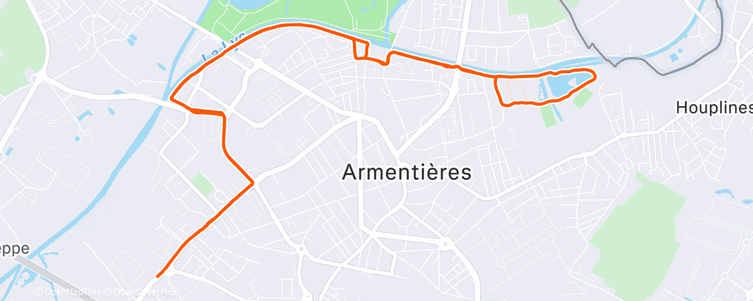 Map of the activity, Evening Run 🌙🏃🏻