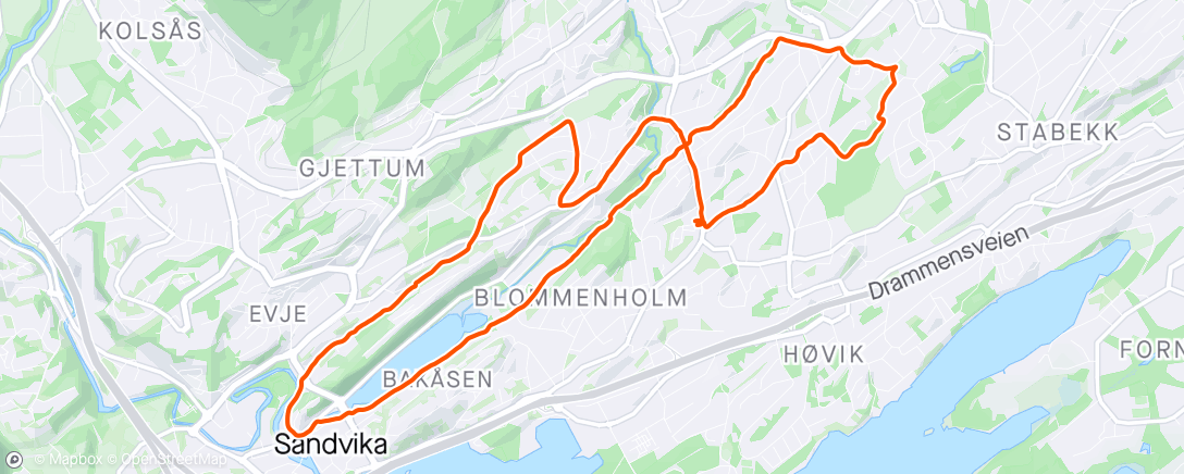 Mapa da atividade, Sandvikarunden