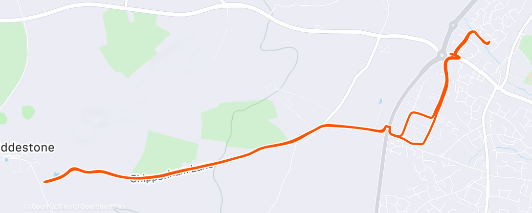 Map of the activity, Afternoon Run