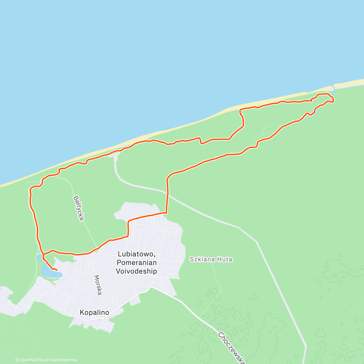 Map of the activity, Wydma Kopalino-Lubiatowo 🚶‍♂️