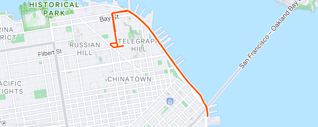 Map of the activity, Morning Run