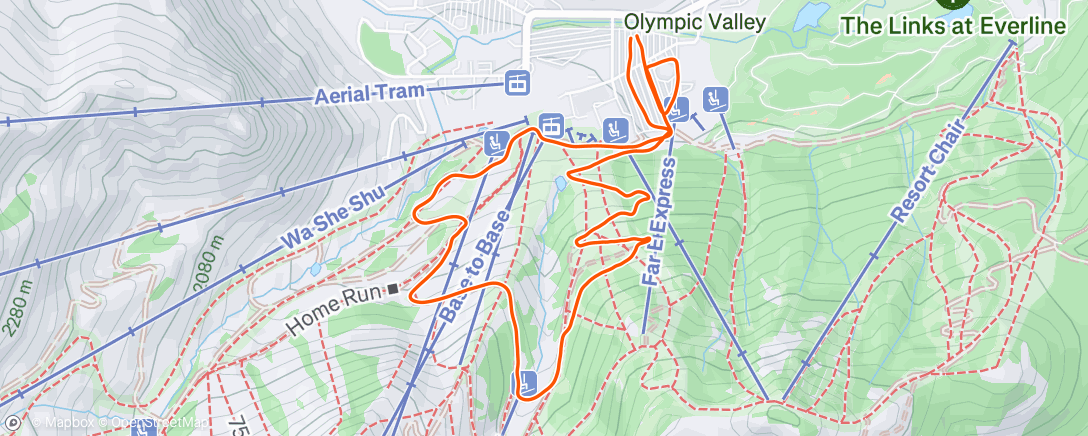 Map of the activity, Morning Run