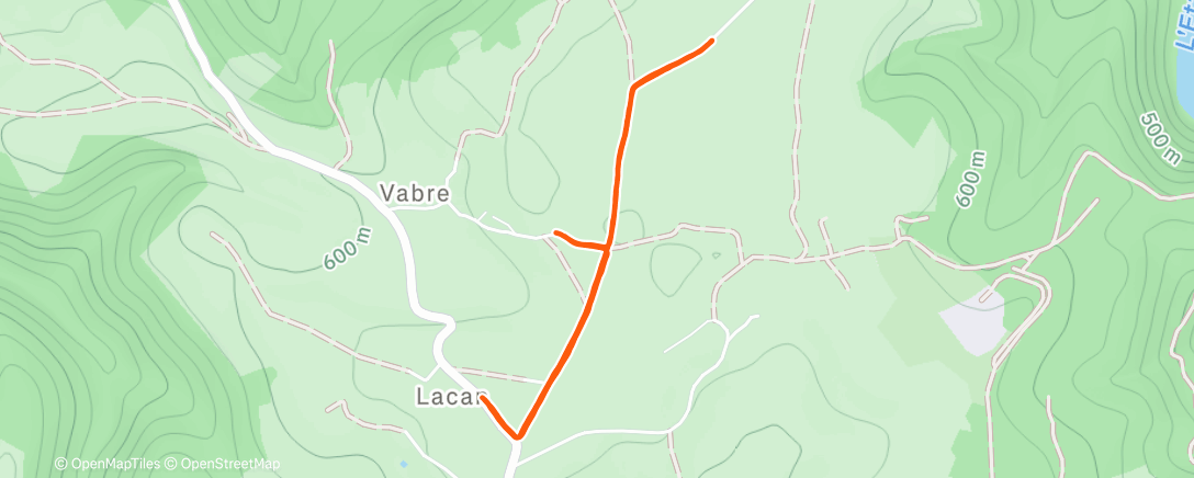 Map of the activity, Course à pied le matin