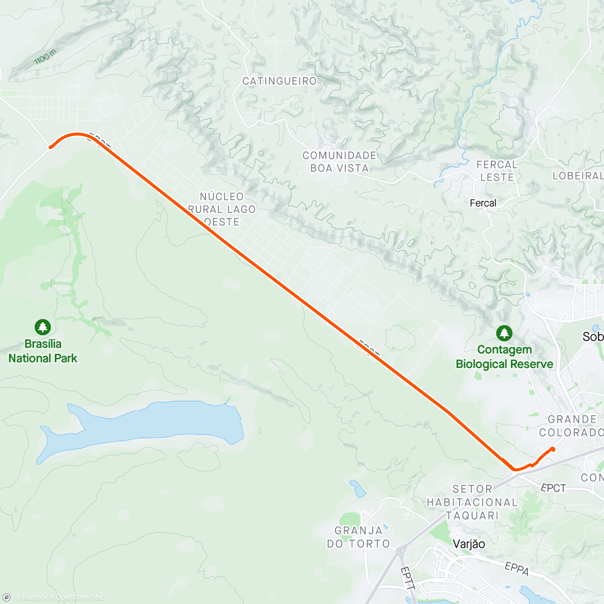 Map of the activity, Lago Oeste