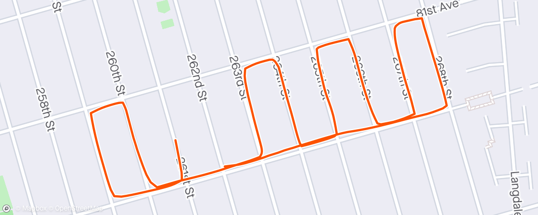 Map of the activity, Queens Zig Zag Walk Run