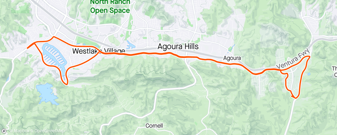 Map of the activity, Agoura - Westlake ride with Jeannie