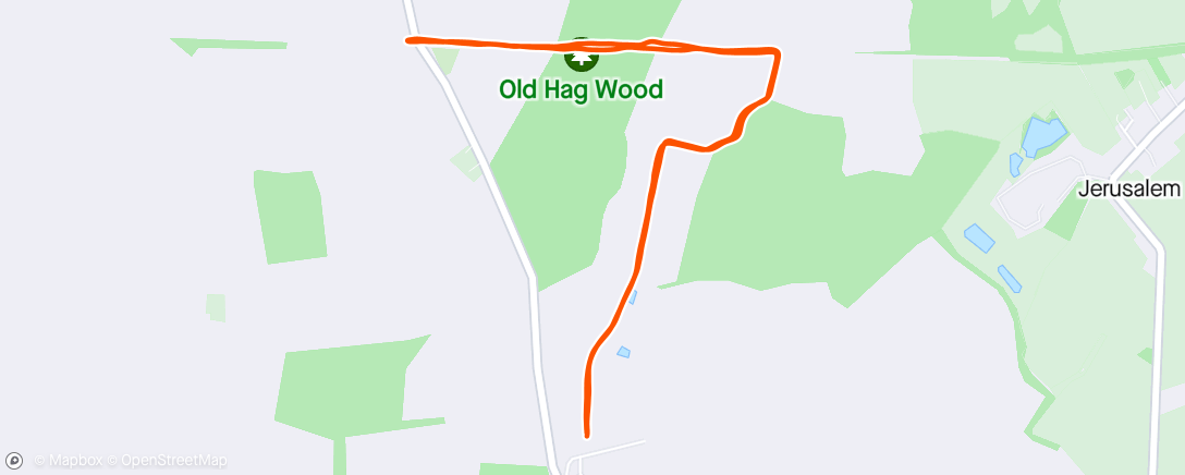 Map of the activity, Doddington parkrun completed