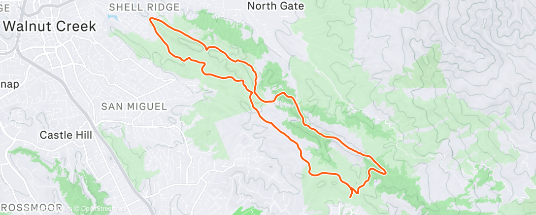 Map of the activity, Morning Ride