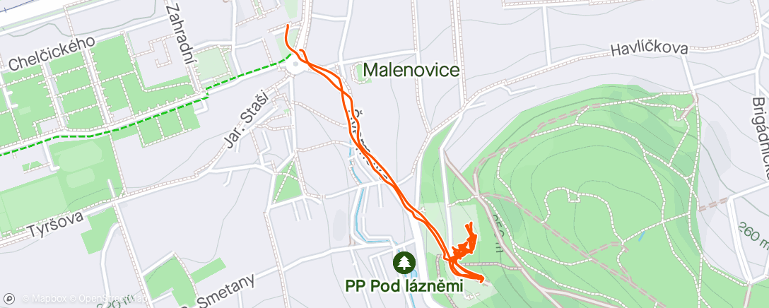 Mapa da atividade, Afternoon Walk