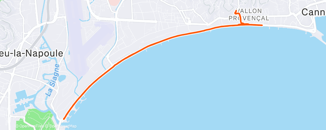Map of the activity, Footing avec le frerot