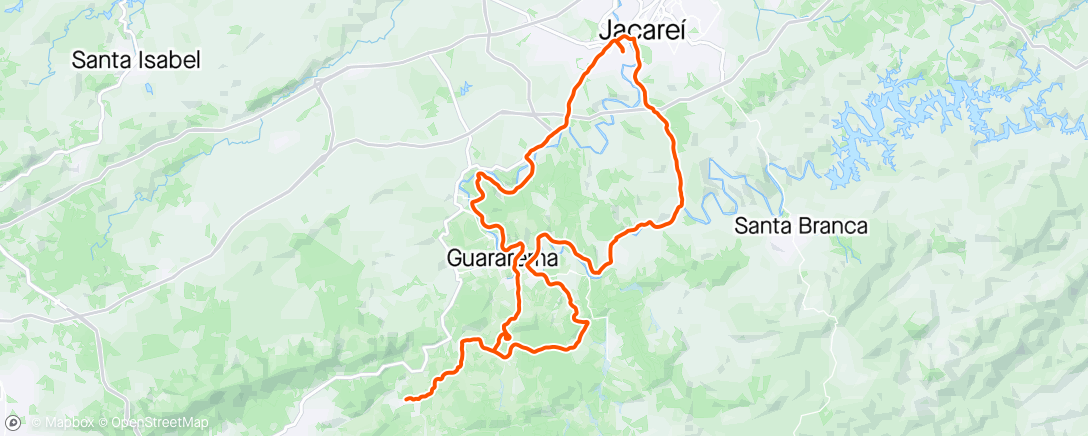 Map of the activity, Jacareí x Luís Carlos x Sabauna