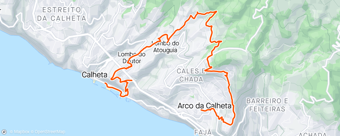 Map of the activity, Reconhecimento Trail da Calheta