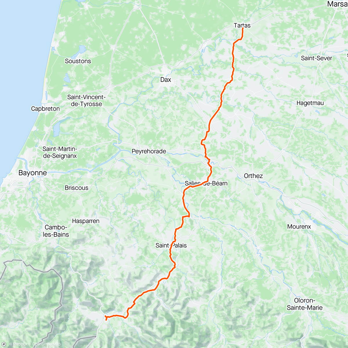Mapa da atividade, Camino - dzień 22.