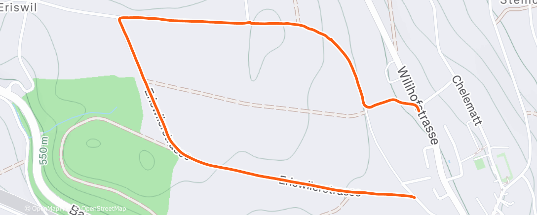 Map of the activity, Lauf am Nachmittag